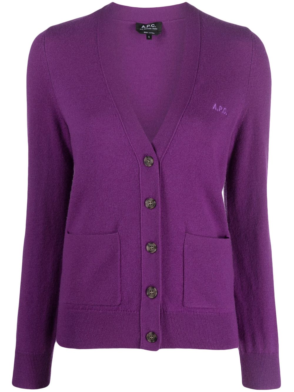 A.P.C. Louisa wool cardigan - Purple von A.P.C.