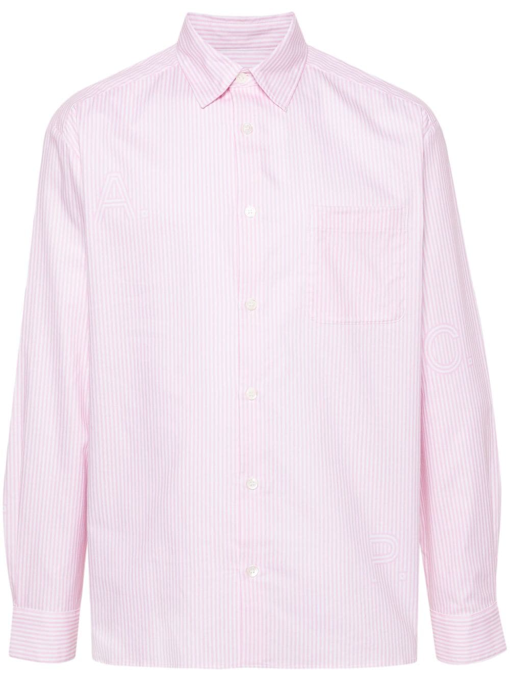 A.P.C. Malo striped shirt - Pink von A.P.C.