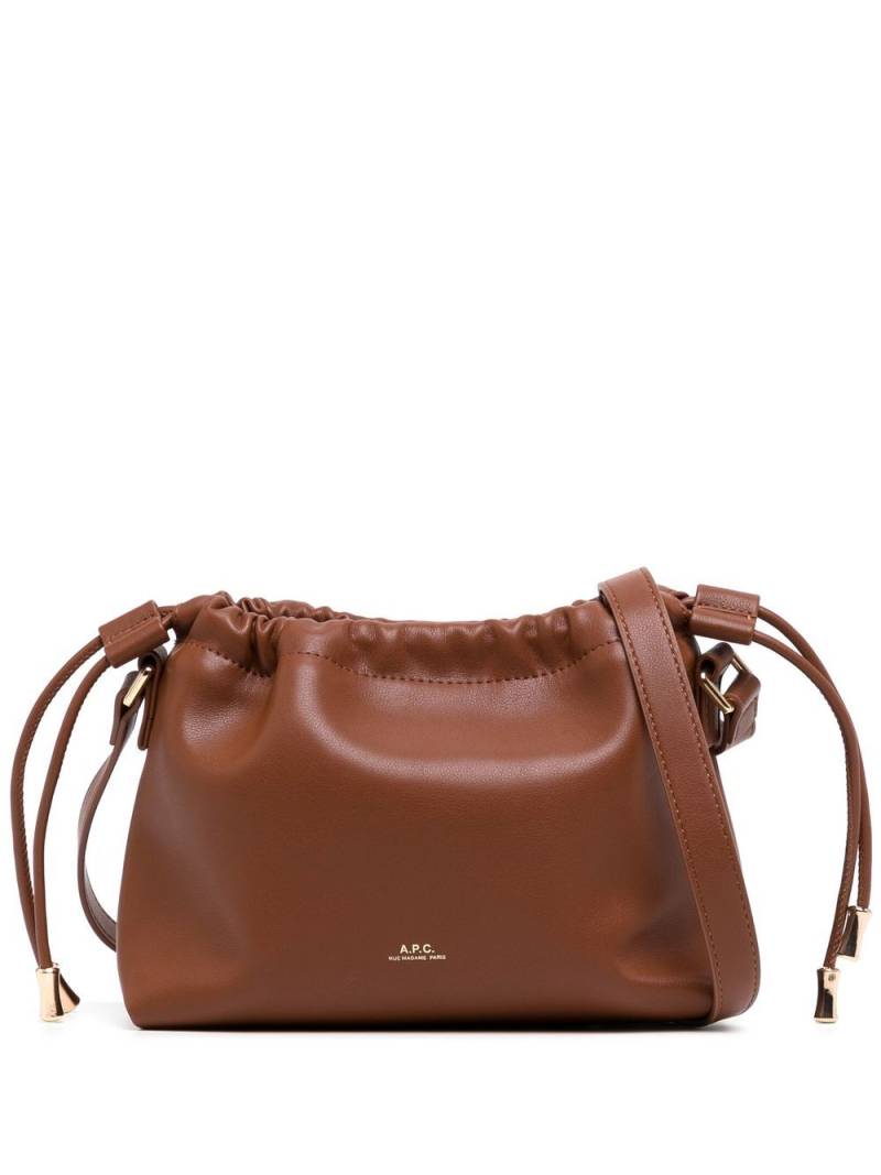 A.P.C. Ninon drawstring crossbody bag - Brown von A.P.C.