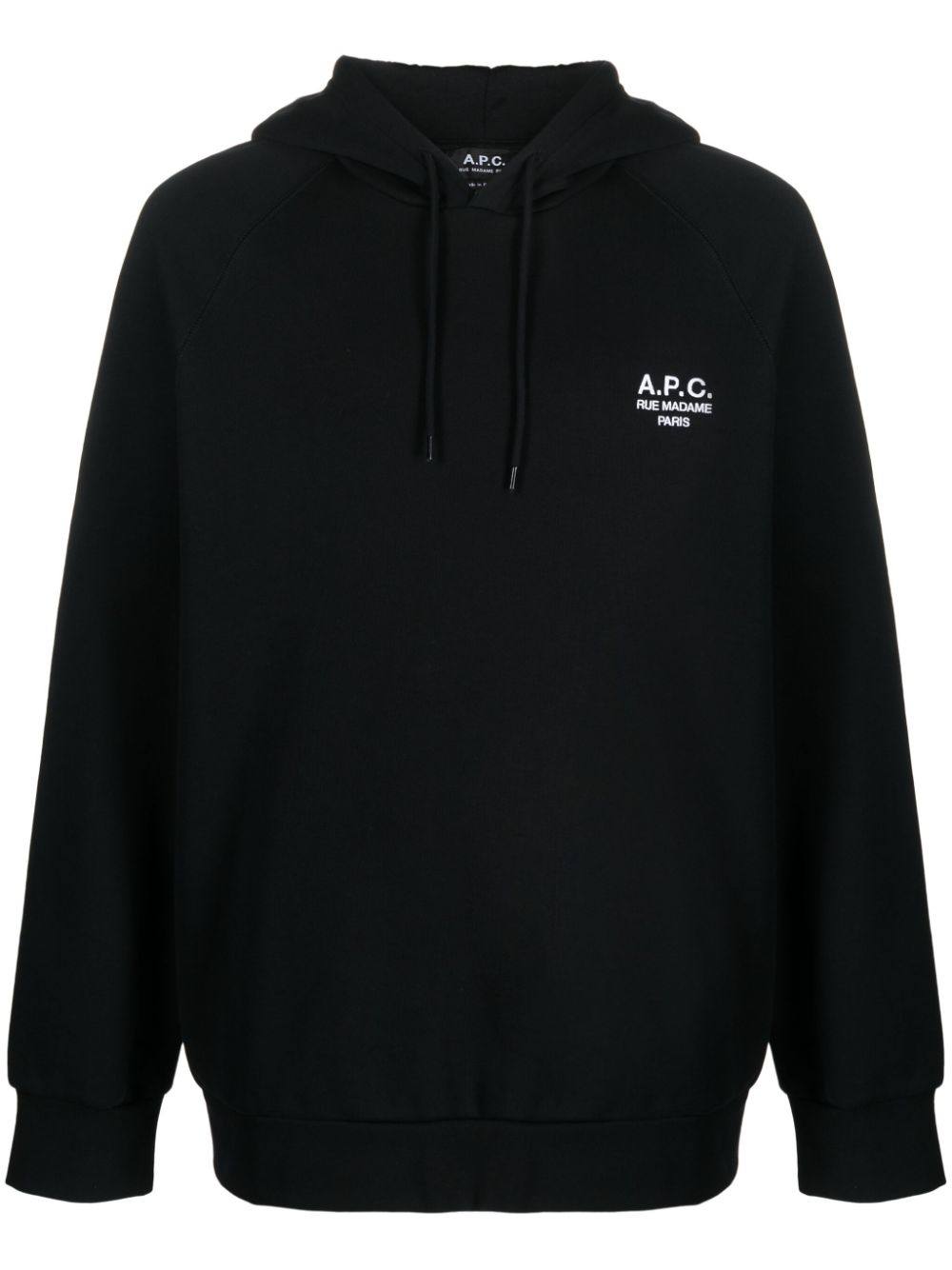 A.P.C. Oscar logo-embroidered cotton hoodie - Black von A.P.C.