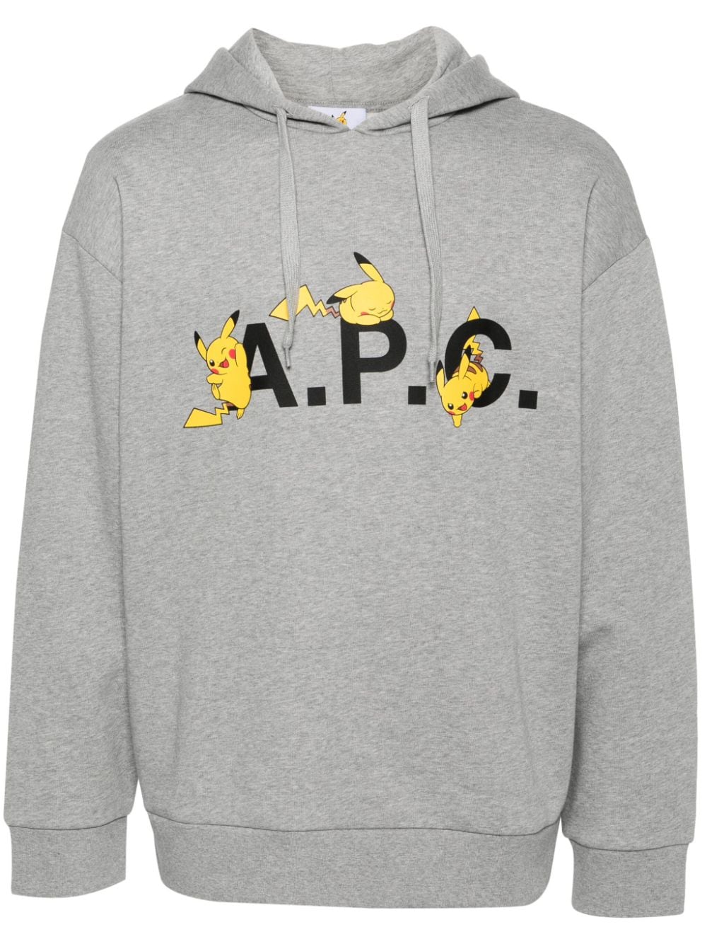 A.P.C. Pikachu cotton hoodie - Grey von A.P.C.