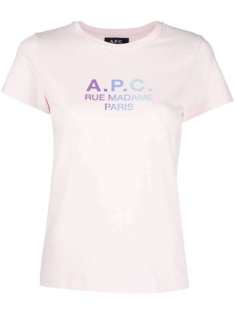 A.P.C. Rue Madame Paris cotton T-shirt - Pink von A.P.C.