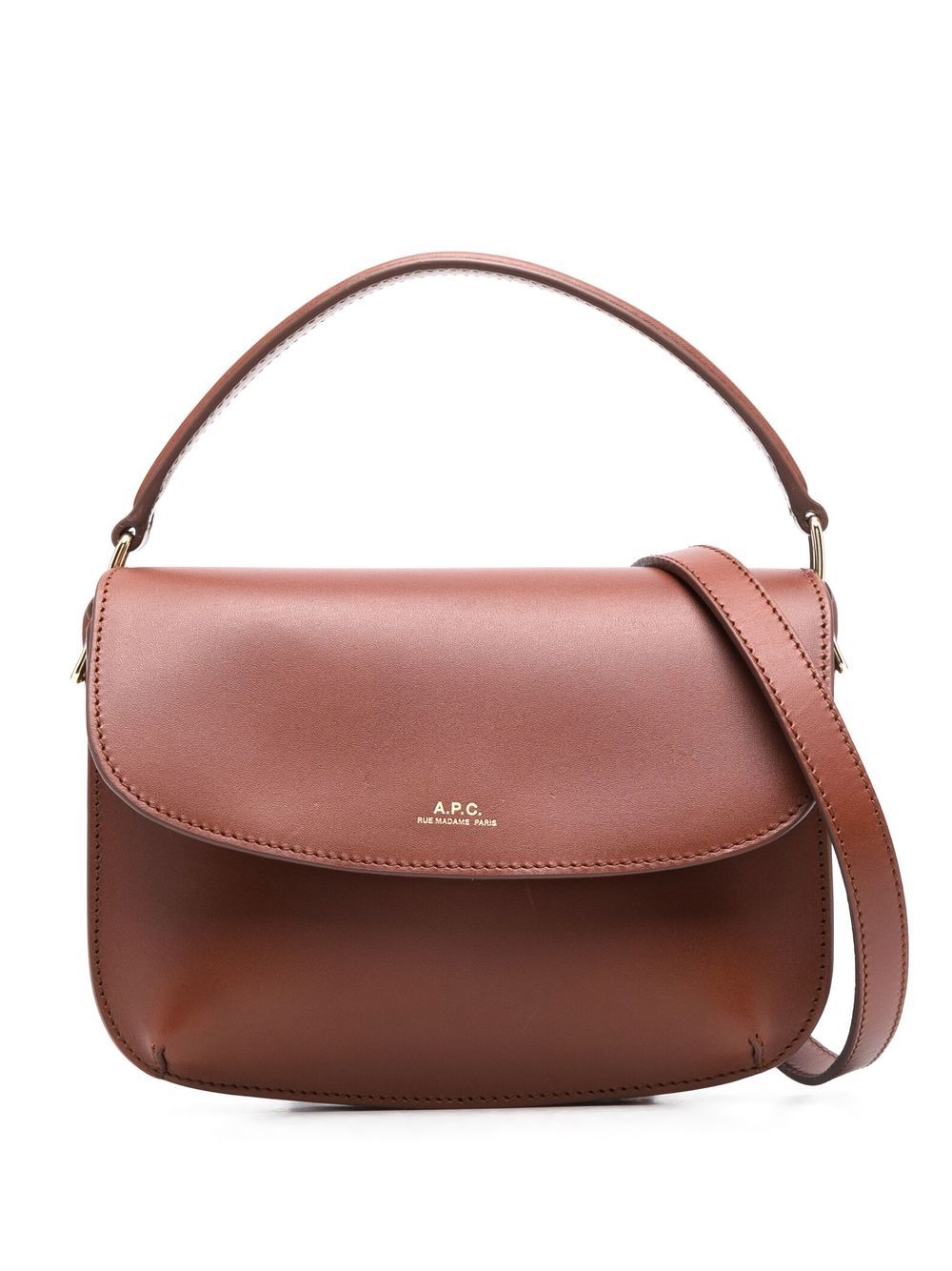 A.P.C. Sarah leather shoulder bag - Brown von A.P.C.