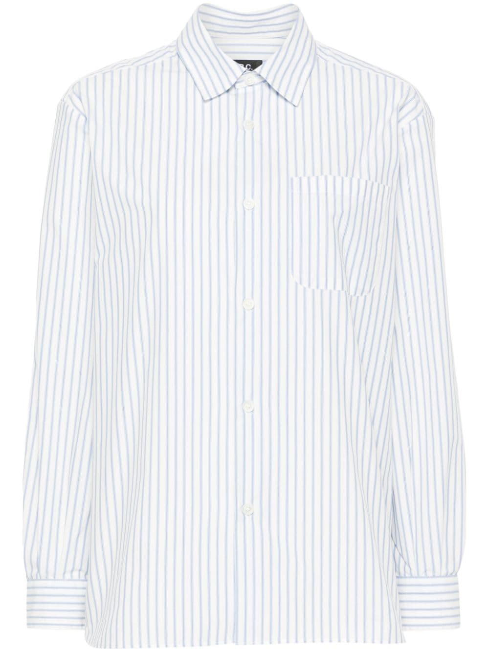 A.P.C. Sela striped shirt - Blue von A.P.C.