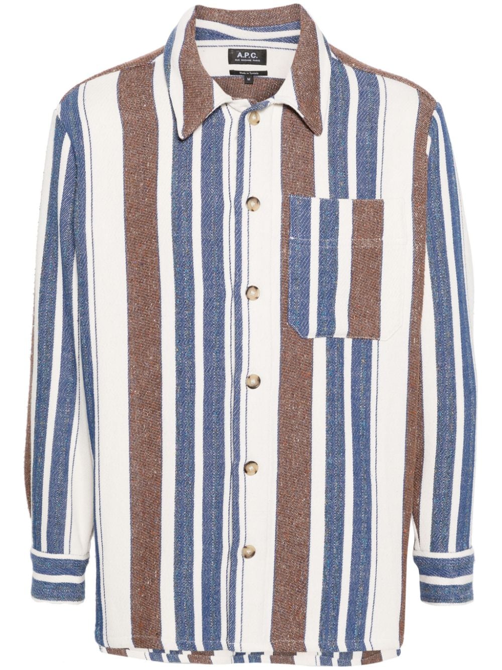 A.P.C. Stefan striped shirt - Blue von A.P.C.