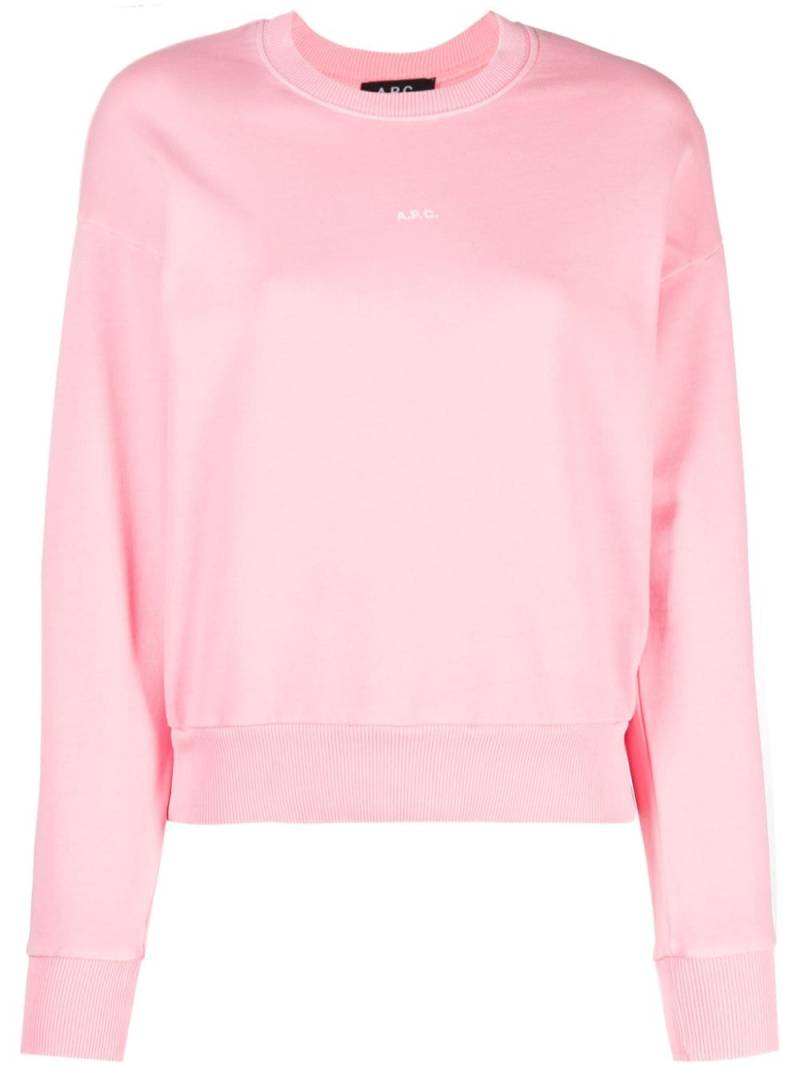 A.P.C. Steve logo-print sweatshirt - Pink von A.P.C.