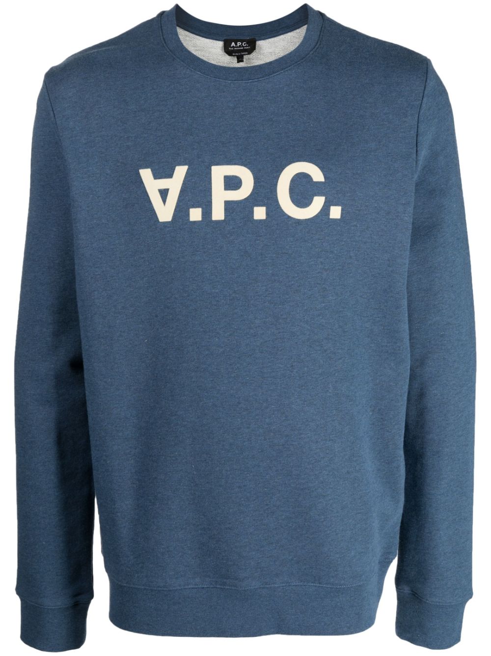 A.P.C. V.P.C. flocked-logo sweatshirt - Blue von A.P.C.