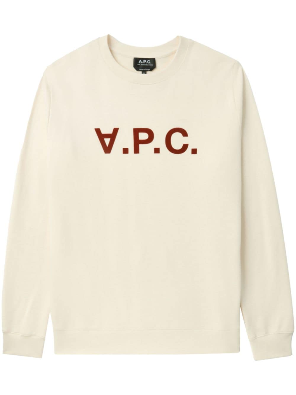 A.P.C. V.P.C. logo-print cotton sweatshirt - White von A.P.C.