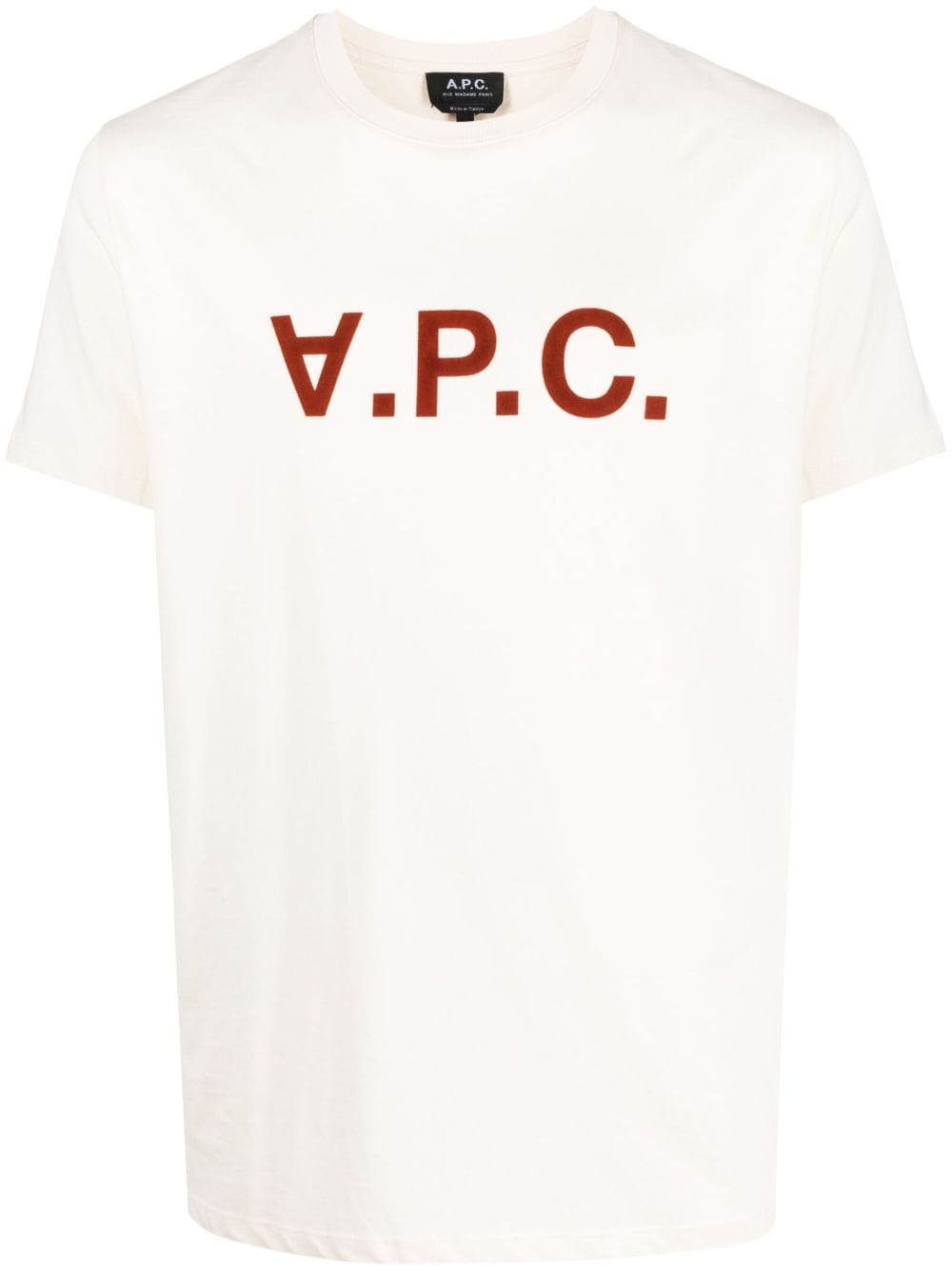A.P.C. VPC flocked-logo T-shirt - Neutrals von A.P.C.