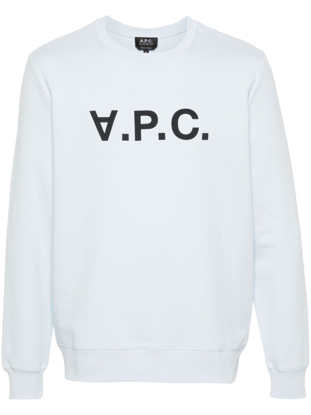 A.P.C. VPC flocked-logo sweatshirt - Blue von A.P.C.