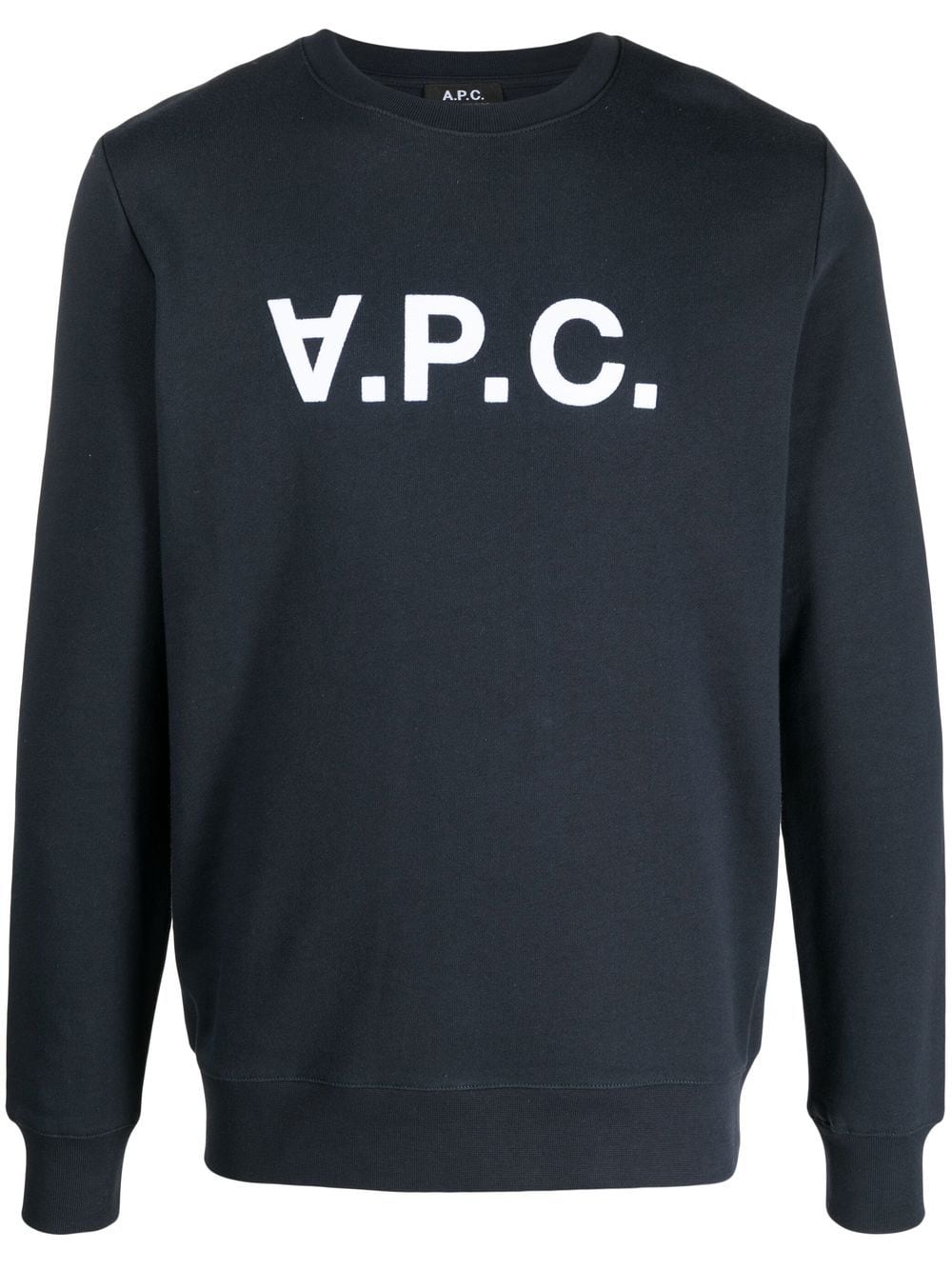 A.P.C. V.P.C. logo-print cotton sweatshirt - Blue von A.P.C.