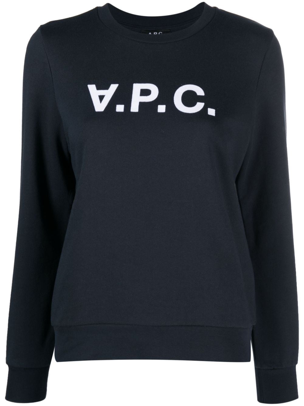 A.P.C. VPC logo-print cotton sweatshirt - Blue von A.P.C.