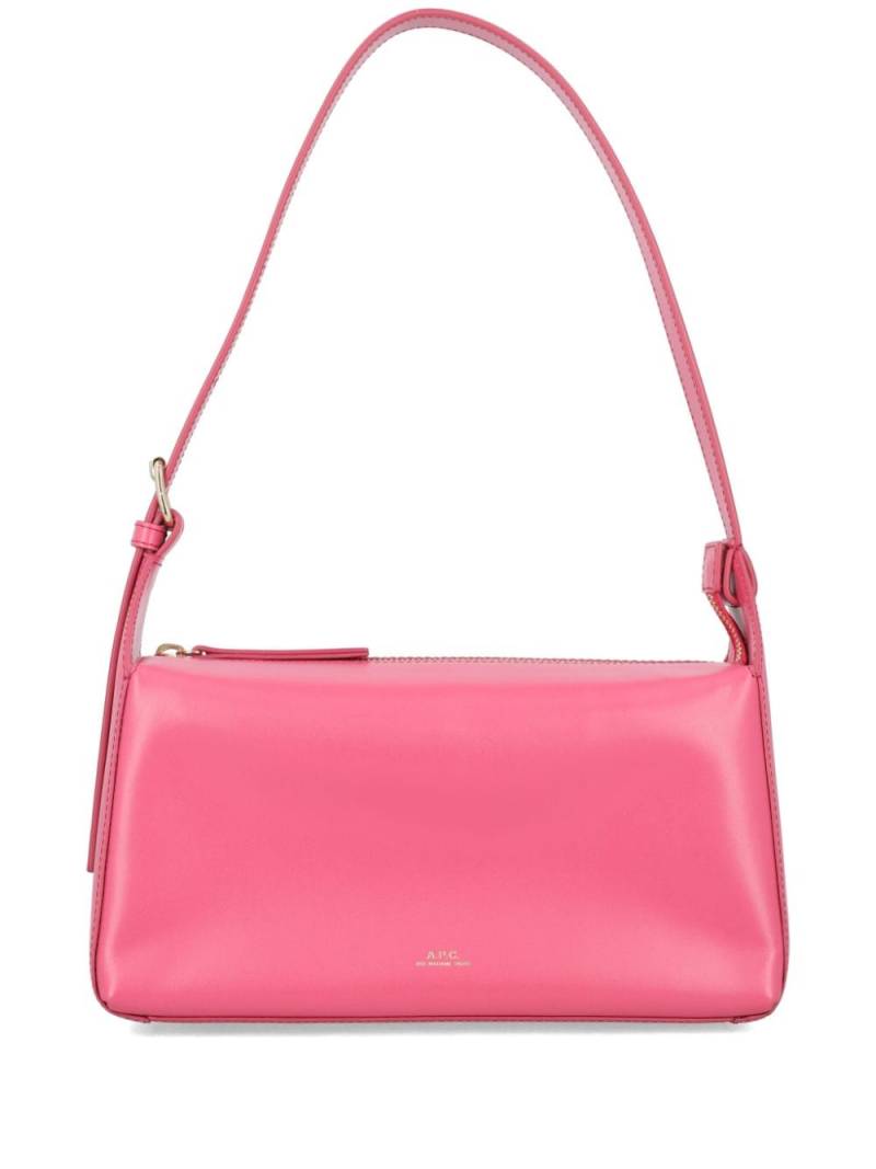 A.P.C. Virginie leather shoulder bag - Pink von A.P.C.