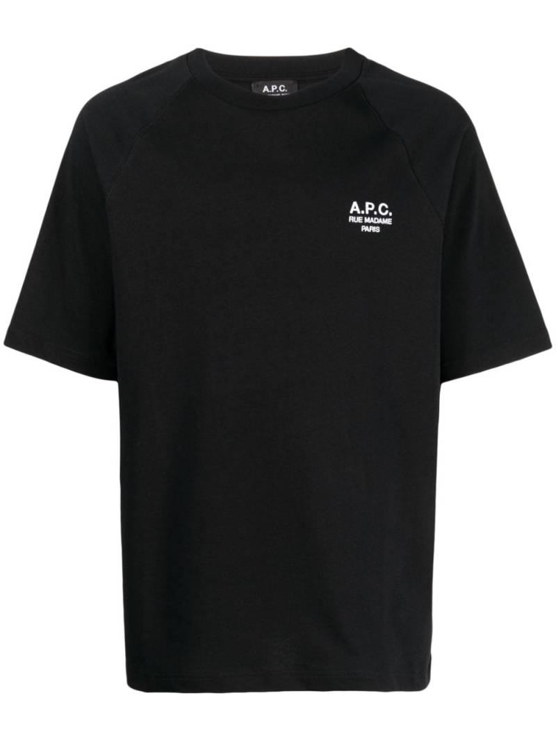 A.P.C. Willy logo-embroidered cotton T-shirt - Black von A.P.C.