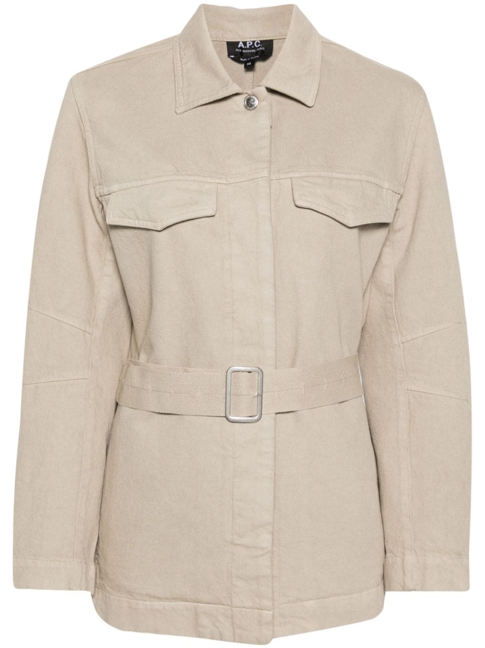 A.P.C. belted denim jacket - Neutrals von A.P.C.