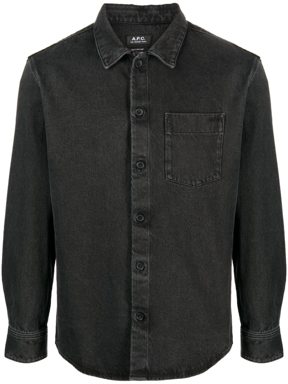 A.P.C. button-up cotton shirt - Black von A.P.C.