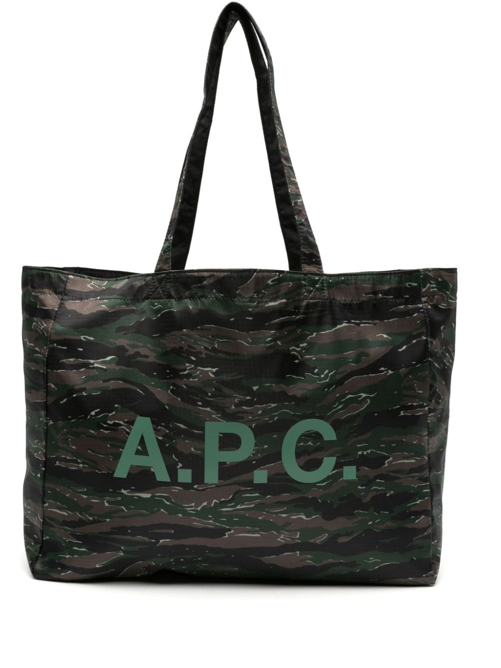 A.P.C. camouflage-print tote bag - Green von A.P.C.