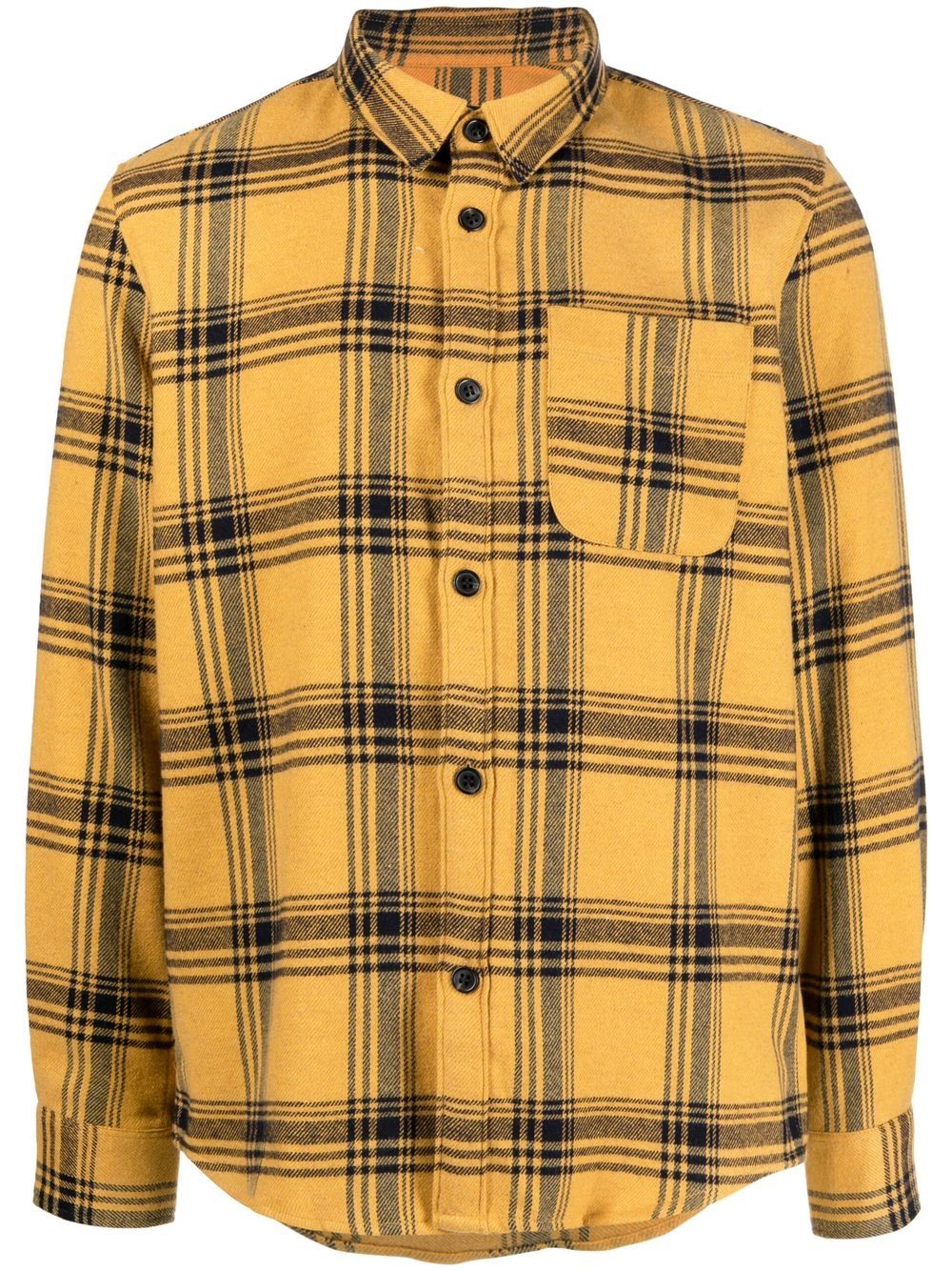 A.P.C. check-print long-sleeve shirt - Yellow von A.P.C.