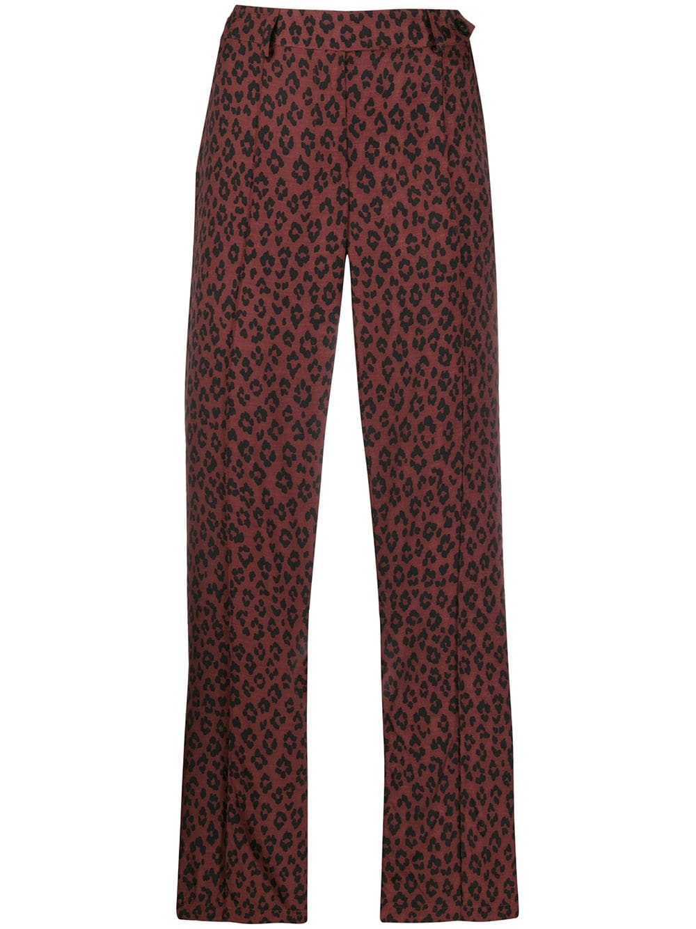 A.P.C. cropped leopard print trousers - Red von A.P.C.