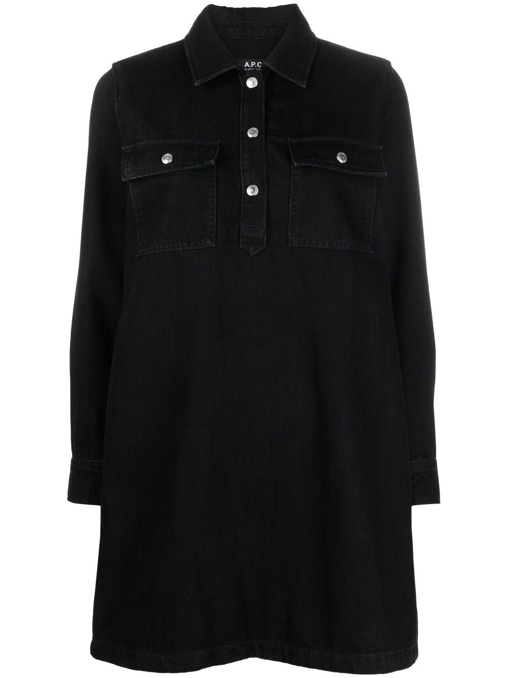 A.P.C. denim shirt dress - Black von A.P.C.