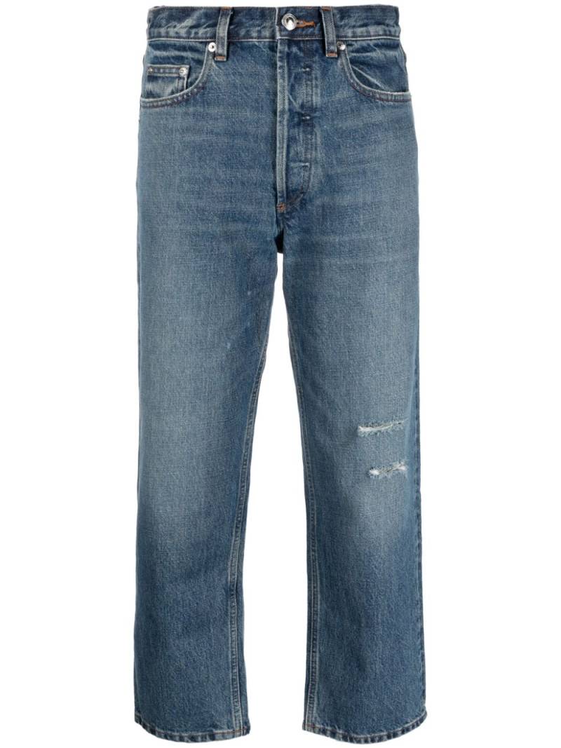 A.P.C. distressed-effect cropped jeans - Blue von A.P.C.