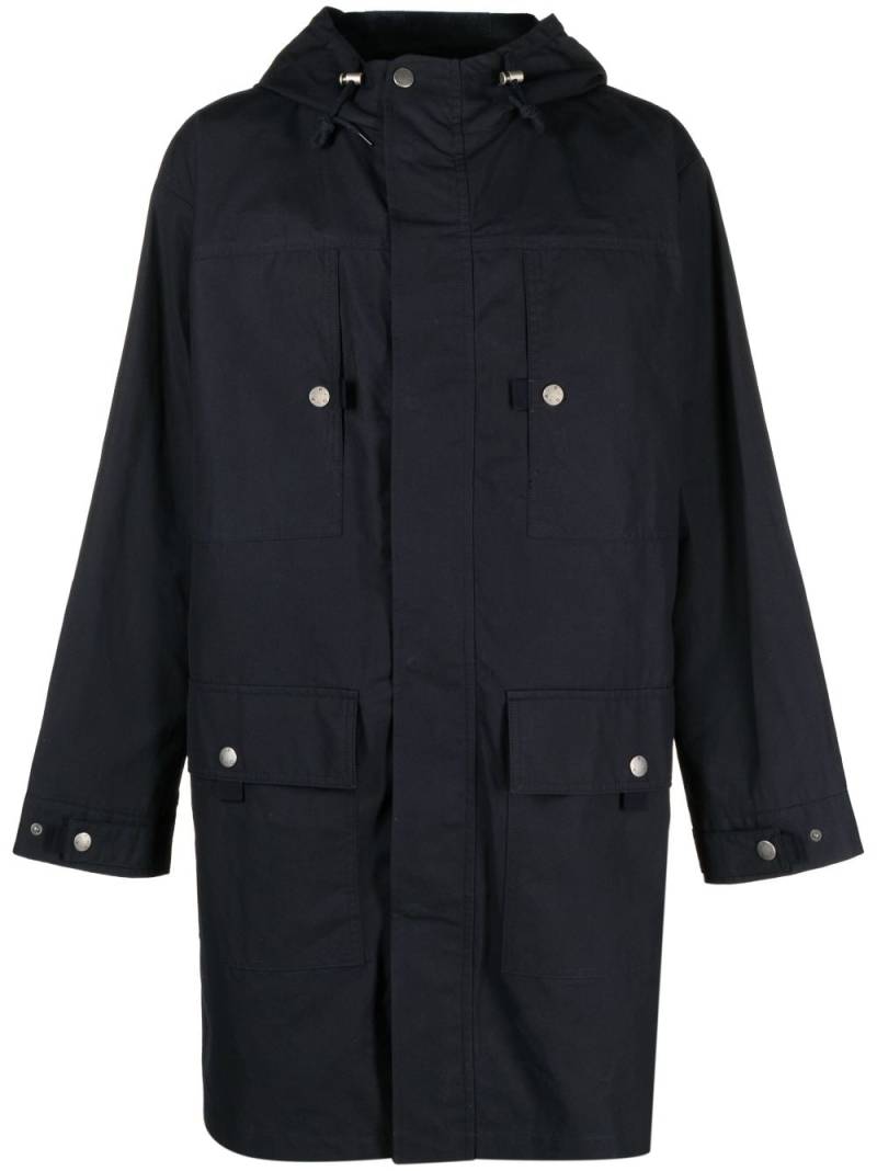 A.P.C. drawstring-hood cotton parka - Blue von A.P.C.