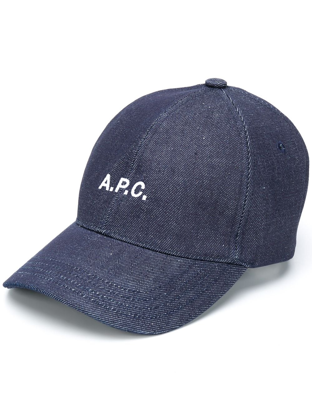 A.P.C. embroidered logo denim cap - Blue von A.P.C.