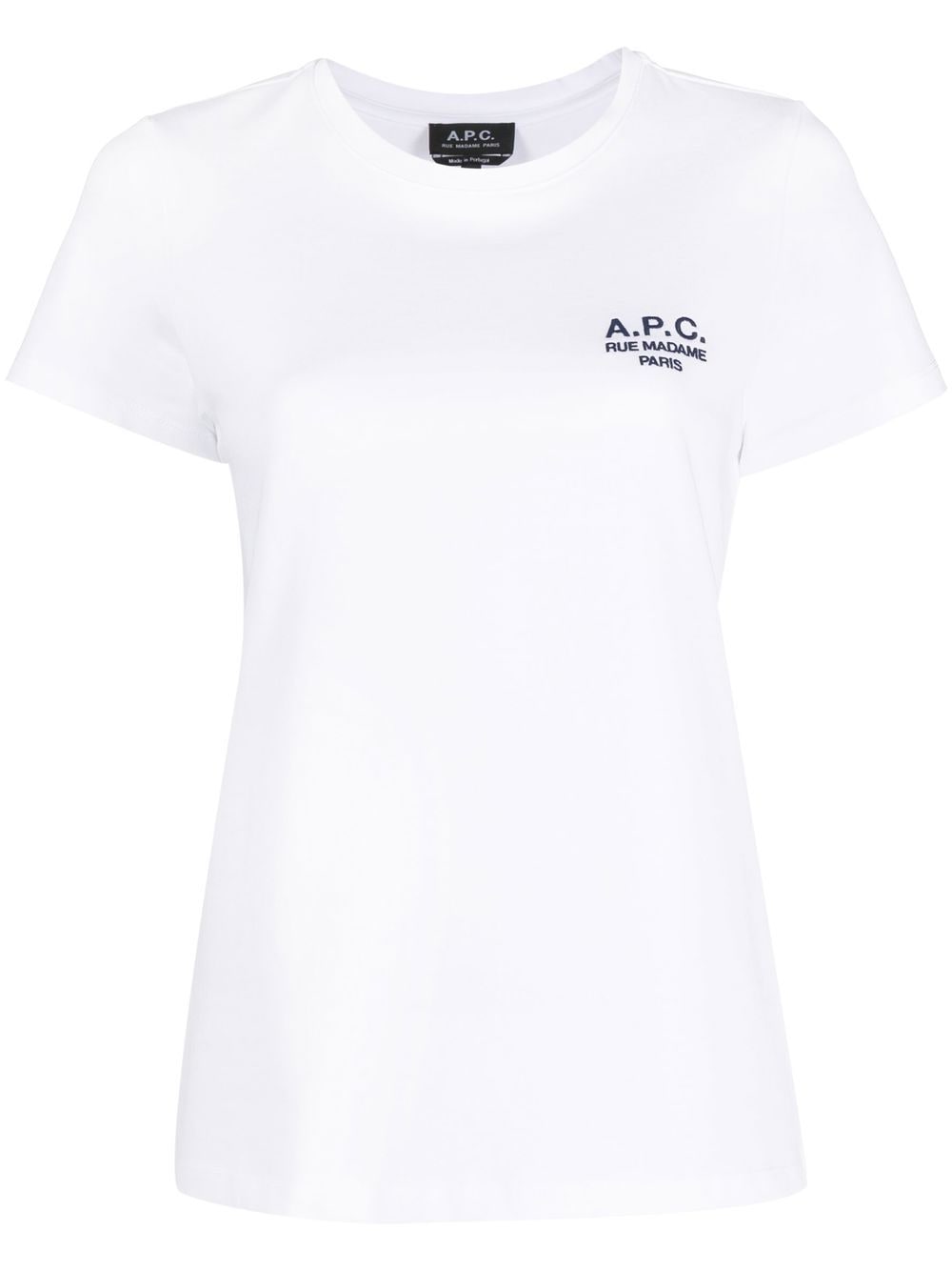 A.P.C. embroidered-logo detail T-shirt - White von A.P.C.