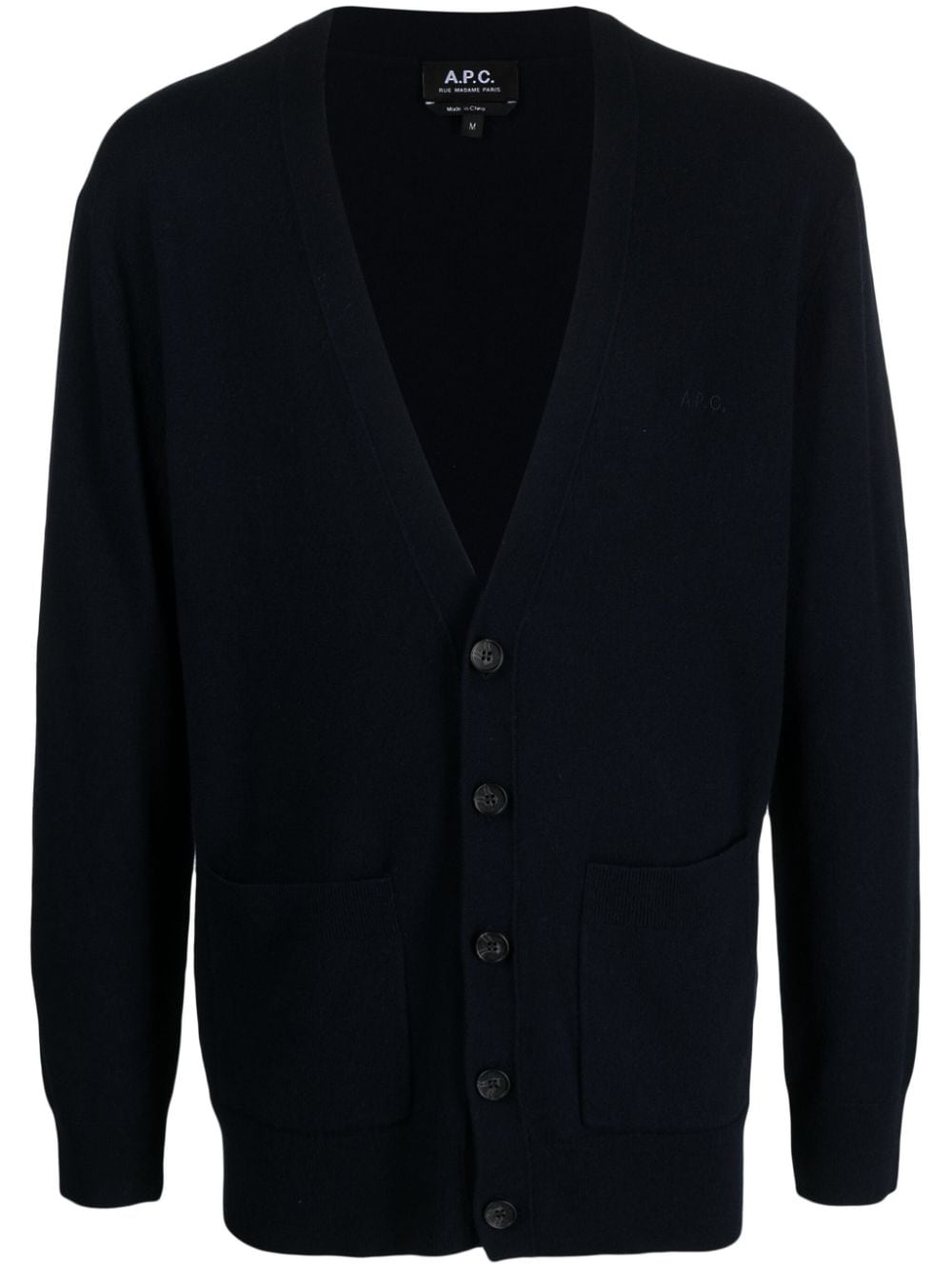 A.P.C. fine-knit V-neck cardigan - Blue von A.P.C.