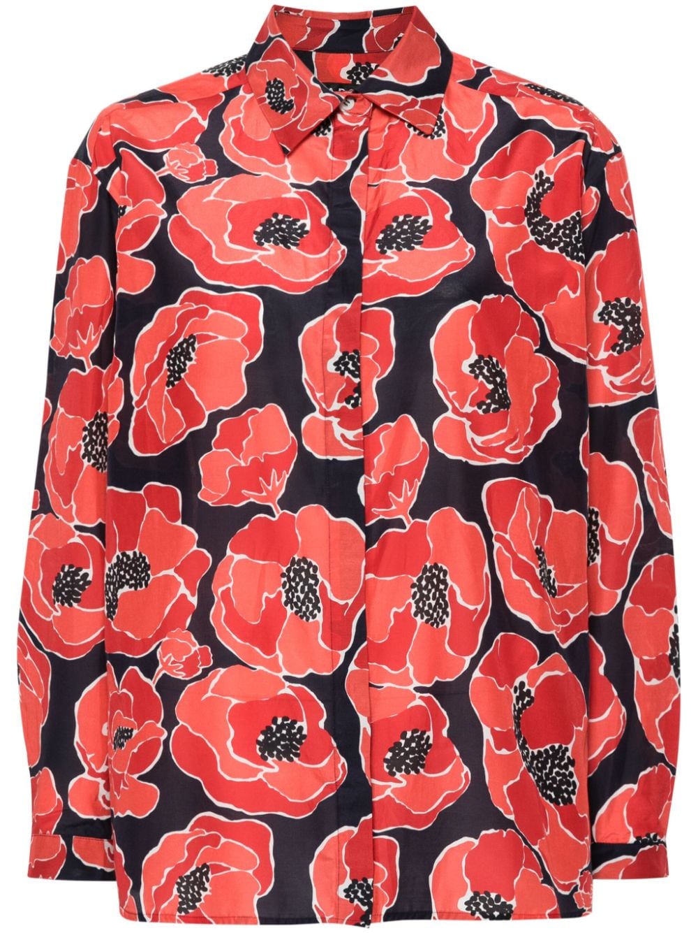 A.P.C. floral-print shirt - Red von A.P.C.