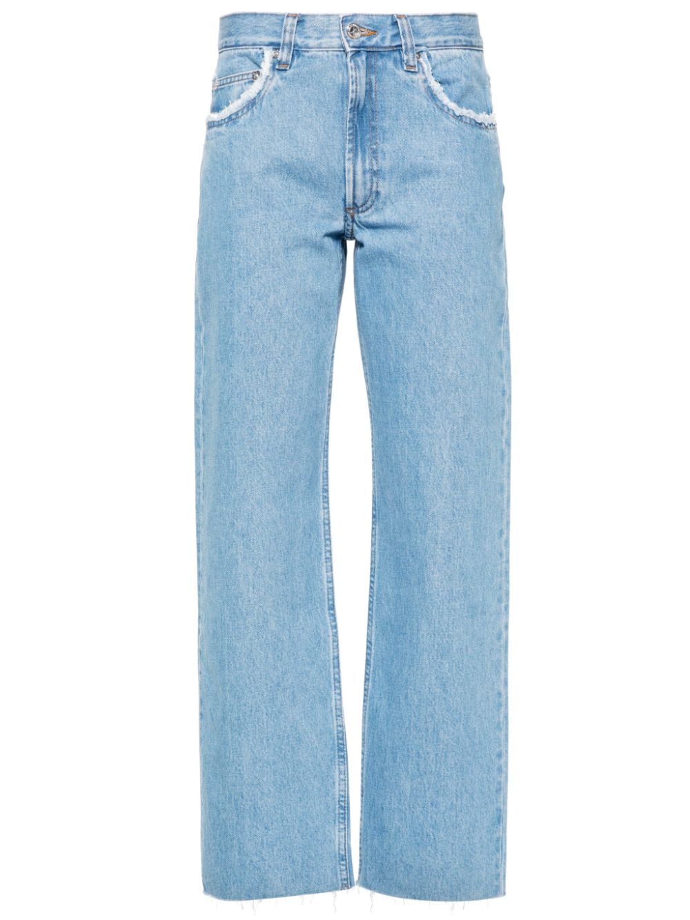 A.P.C. frayed straight jeans - Blue von A.P.C.