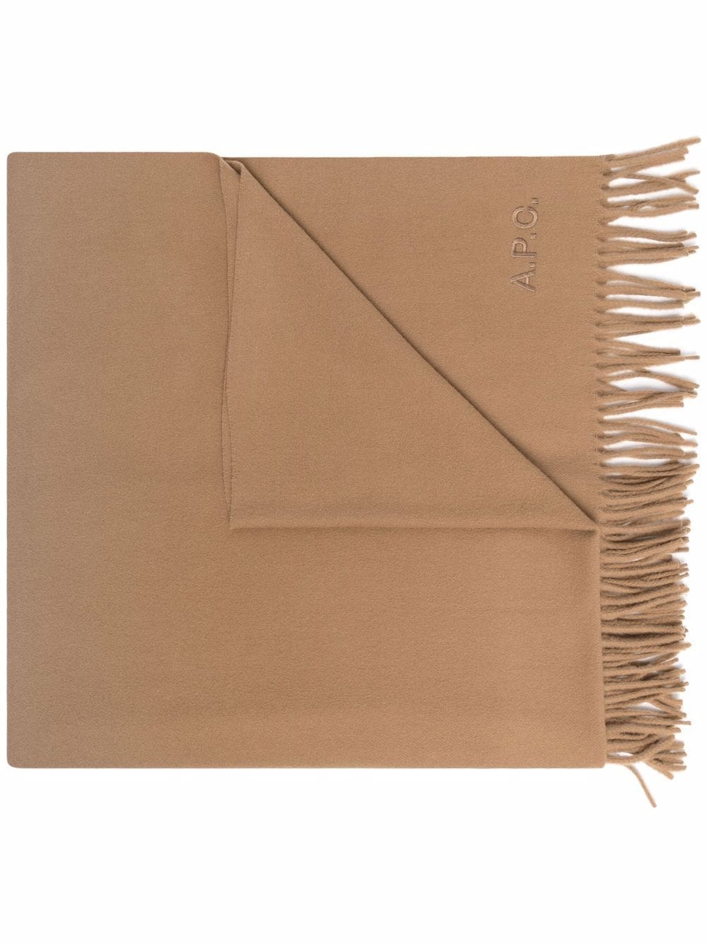 A.P.C. fringe-hem scarf - Brown von A.P.C.