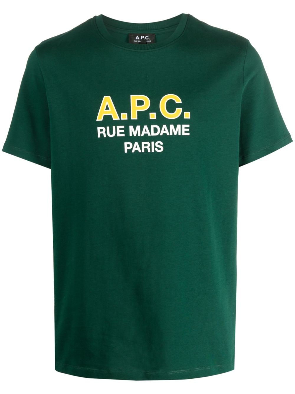 A.P.C. logo-print cotton T-shirt - Green von A.P.C.