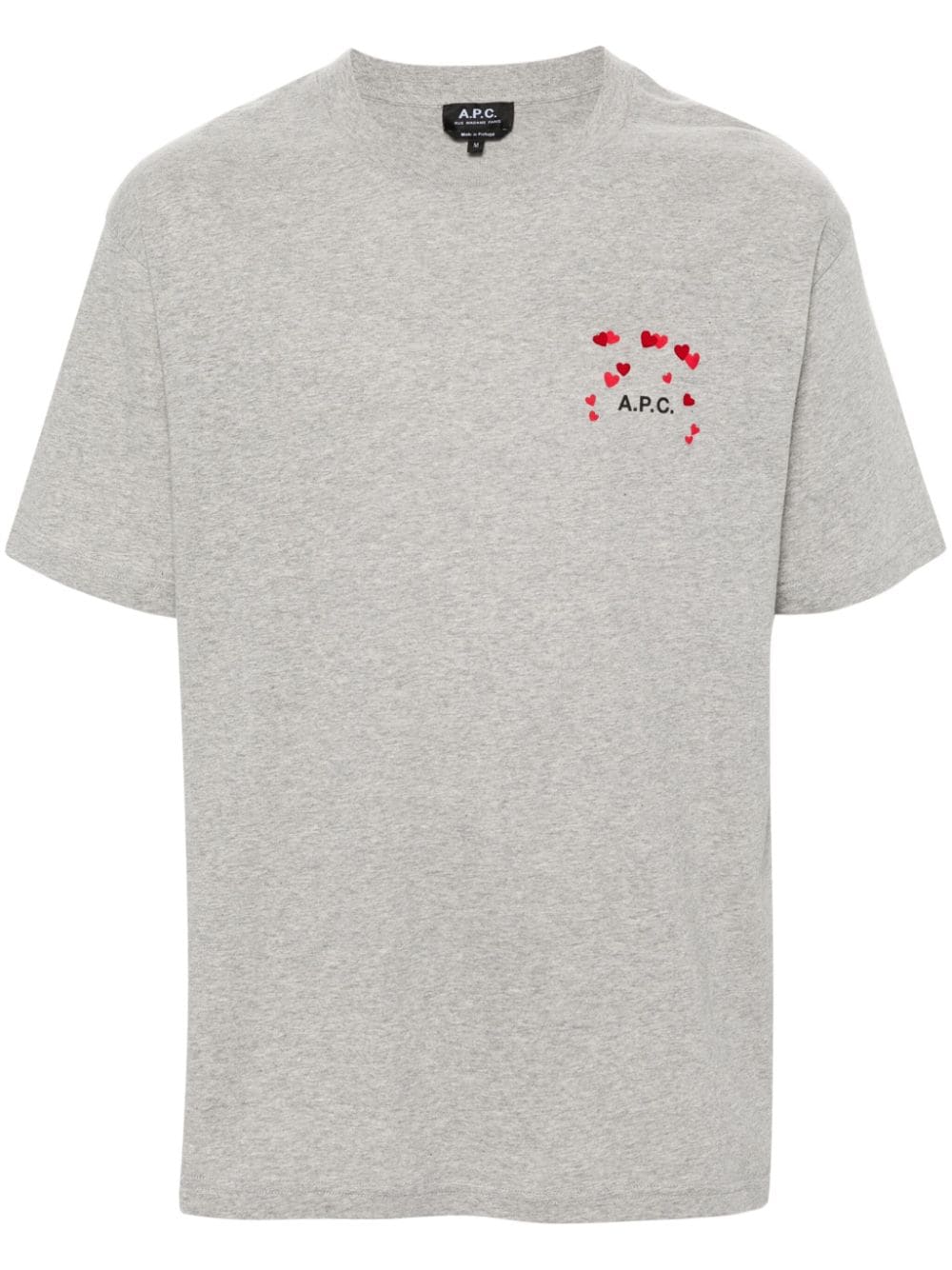 A.P.C. logo-print cotton T-shirt - Grey von A.P.C.
