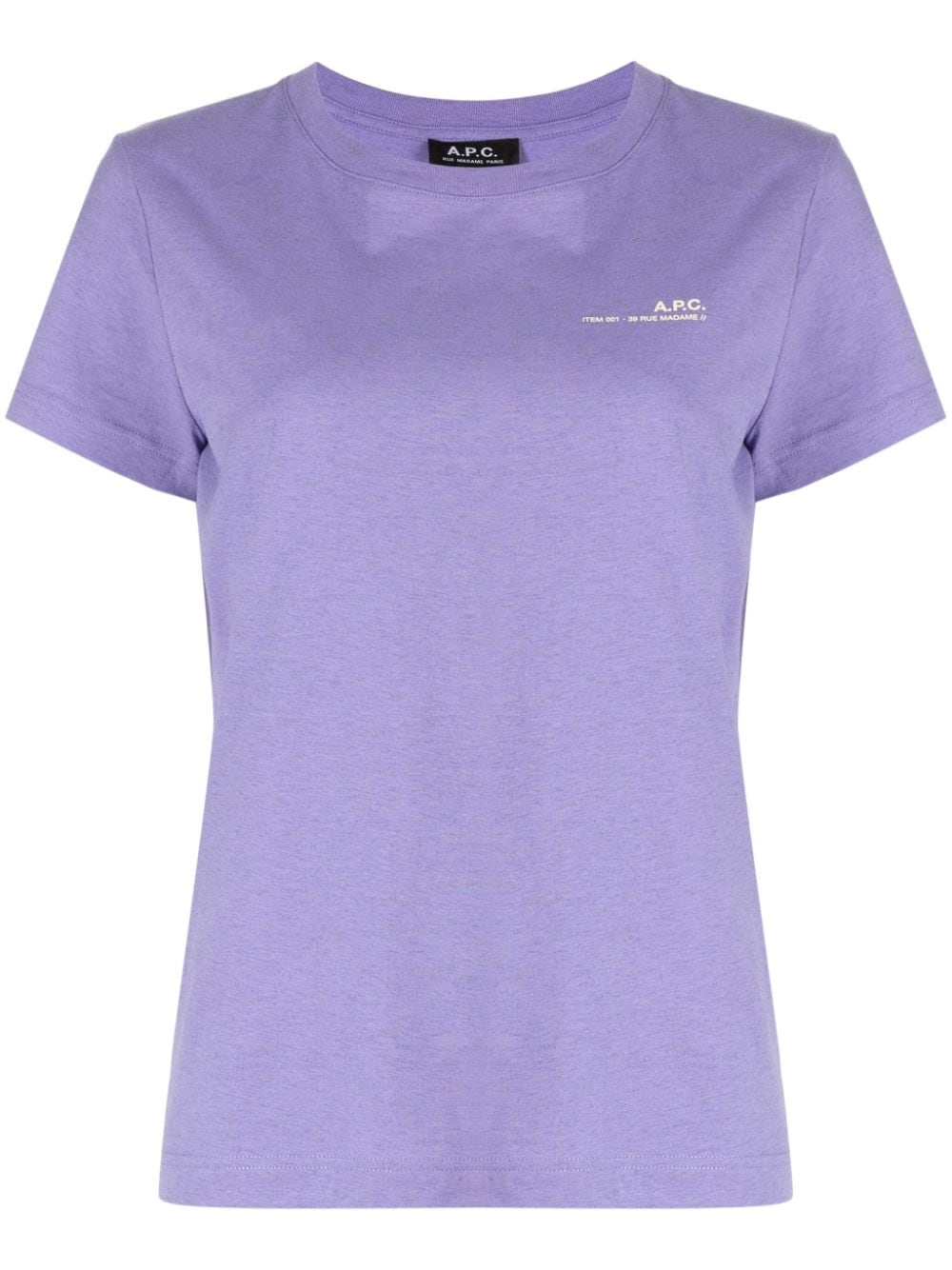 A.P.C. logo-print cotton T-shirt - Purple von A.P.C.