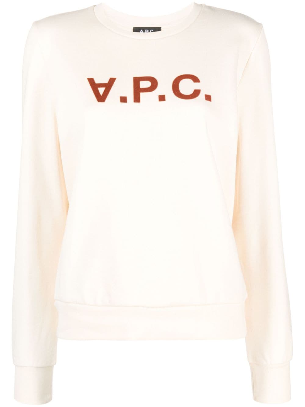 A.P.C. logo-print cotton sweatshirt - Neutrals von A.P.C.