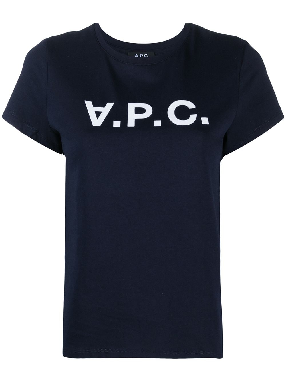 A.P.C. logo-print cotton t-shirt - Blue von A.P.C.