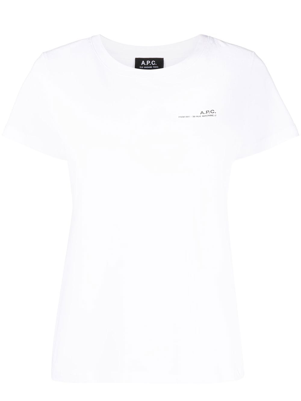 A.P.C. logo-print crew neck T-shirt - White von A.P.C.