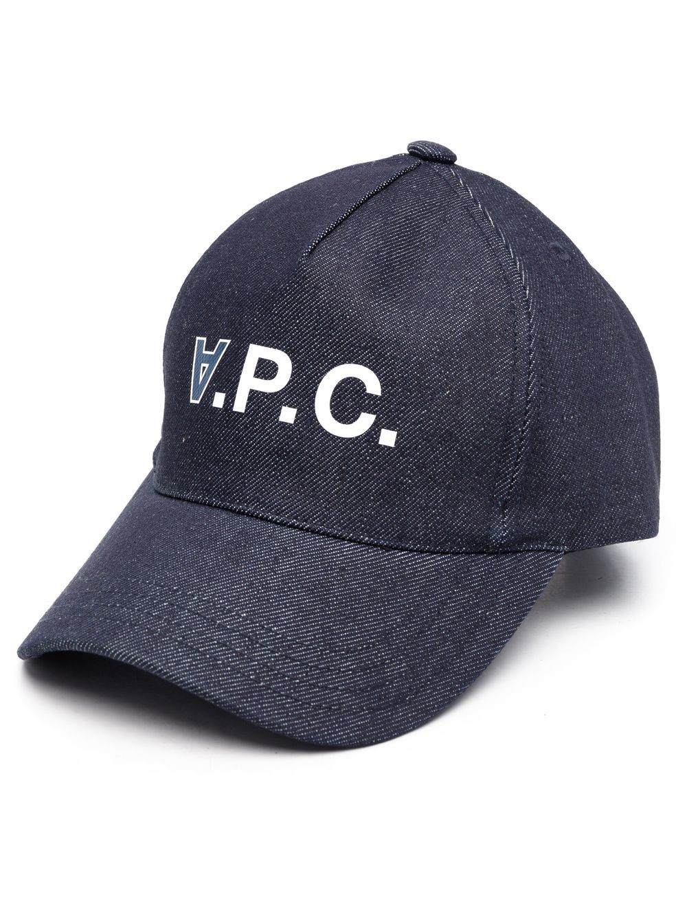 A.P.C. logo-print denim baseball cap - Blue von A.P.C.