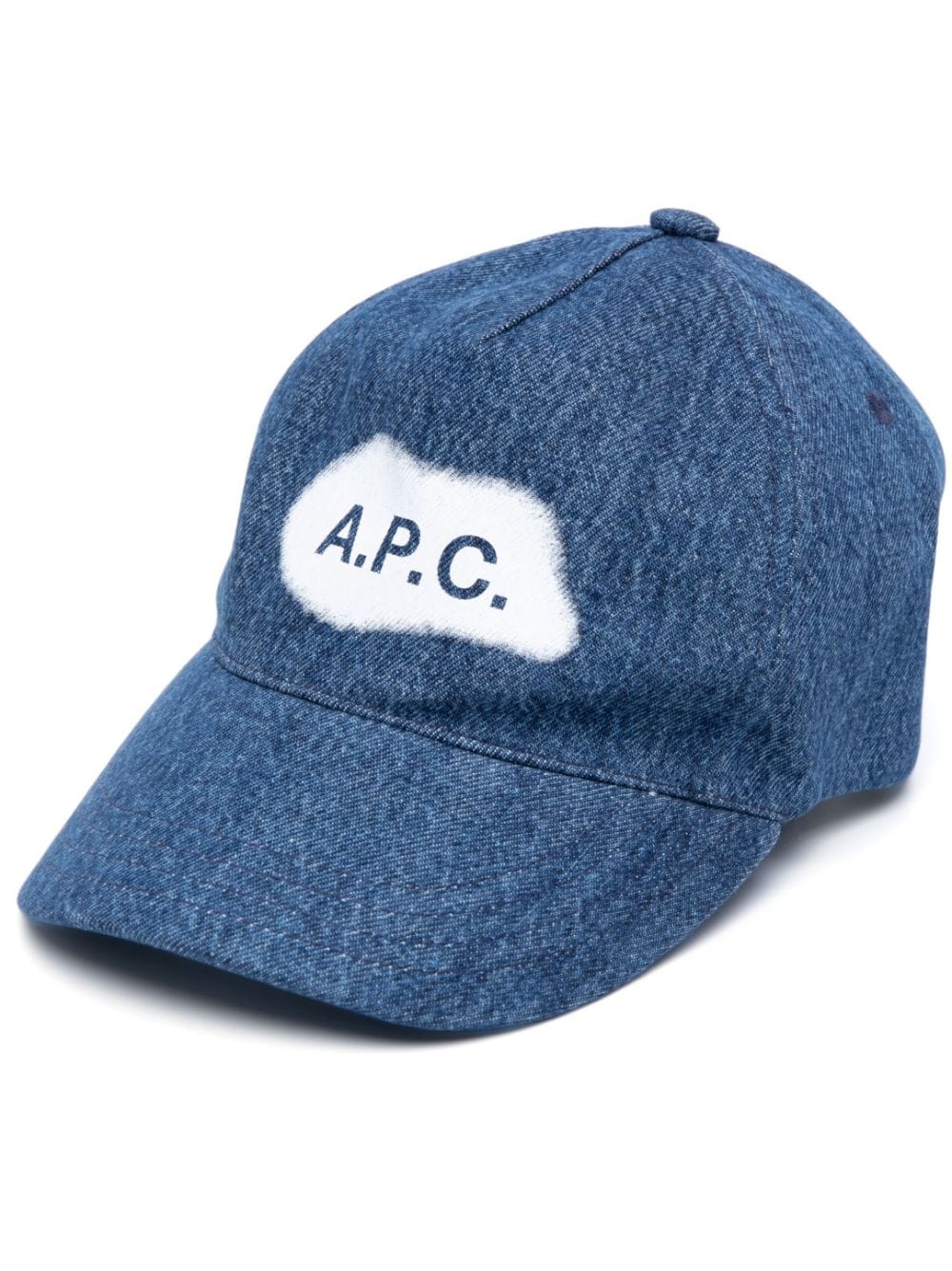 A.P.C. logo-print denim baseball cap - Blue von A.P.C.