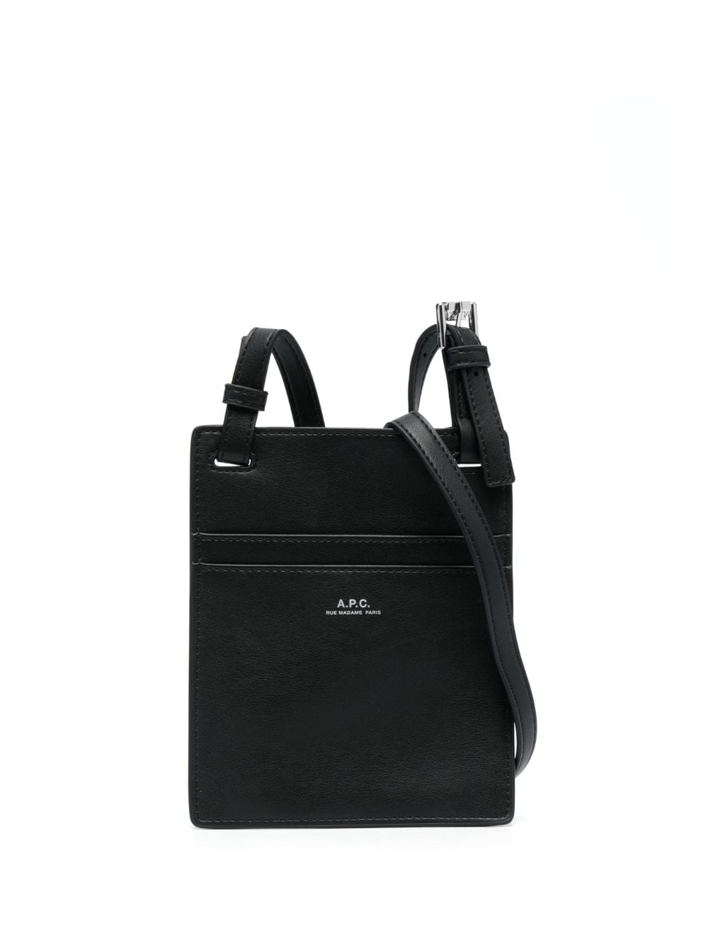 A.P.C. logo-print shoulder bag - Black von A.P.C.