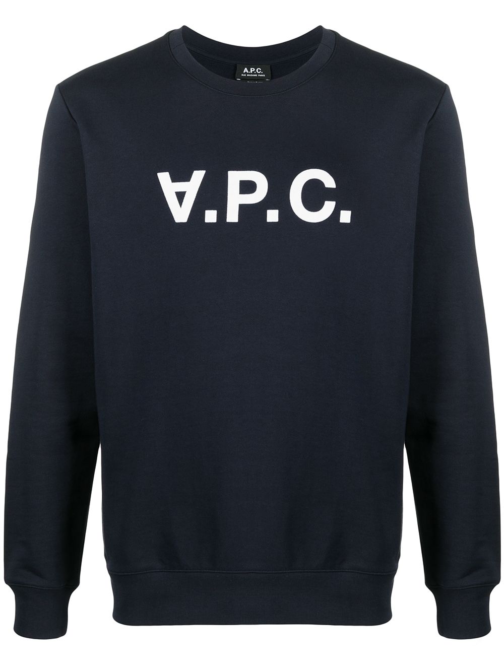 A.P.C. logo print sweatshirt - Blue von A.P.C.