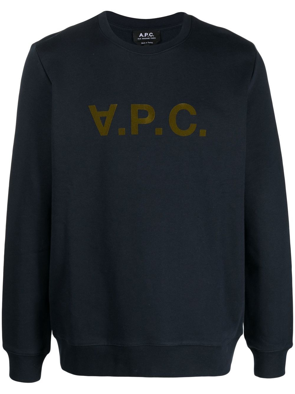A.P.C. logo print sweatshirt - Blue von A.P.C.