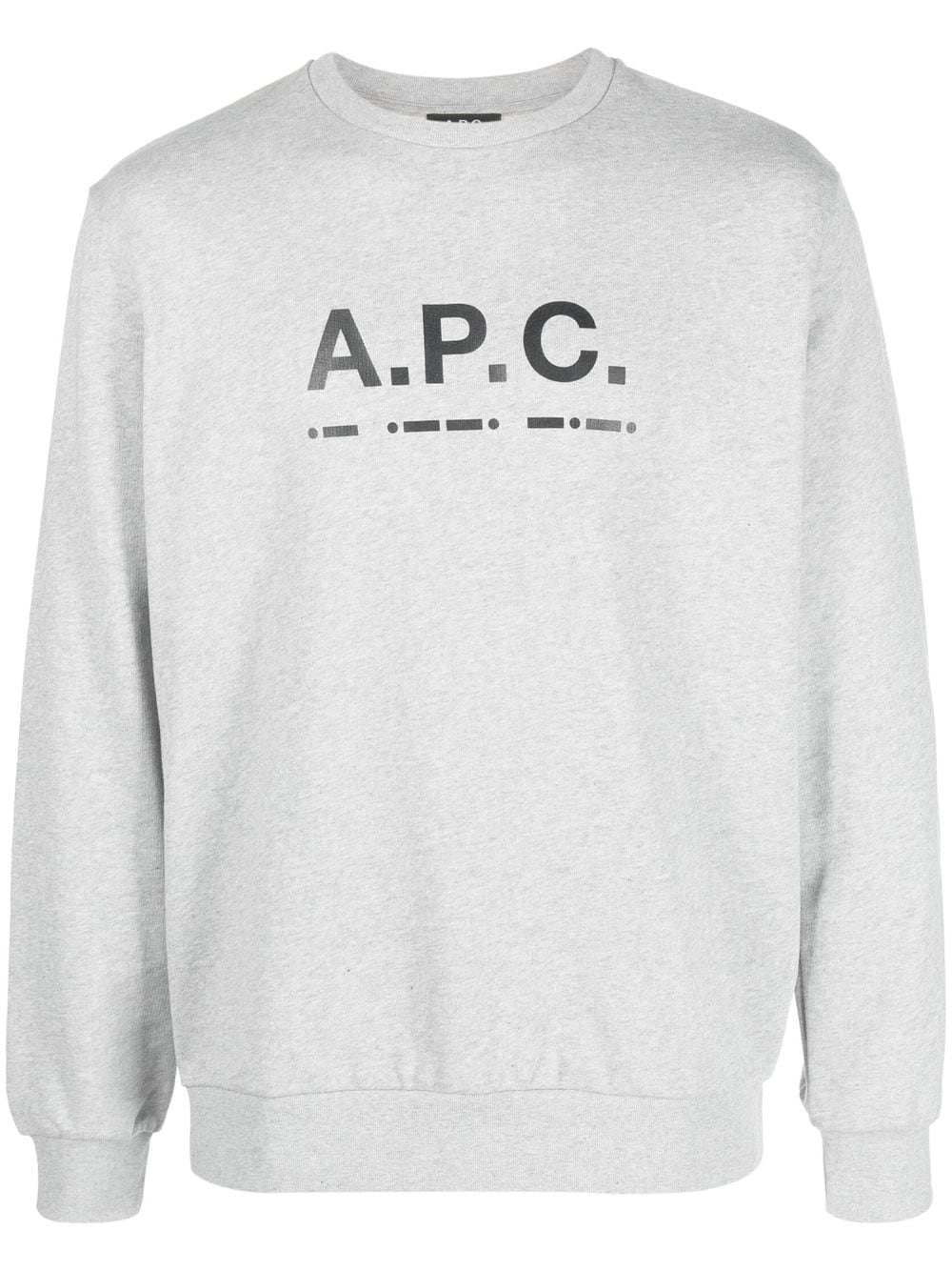 A.P.C. logo-print sweatshirt - Grey von A.P.C.