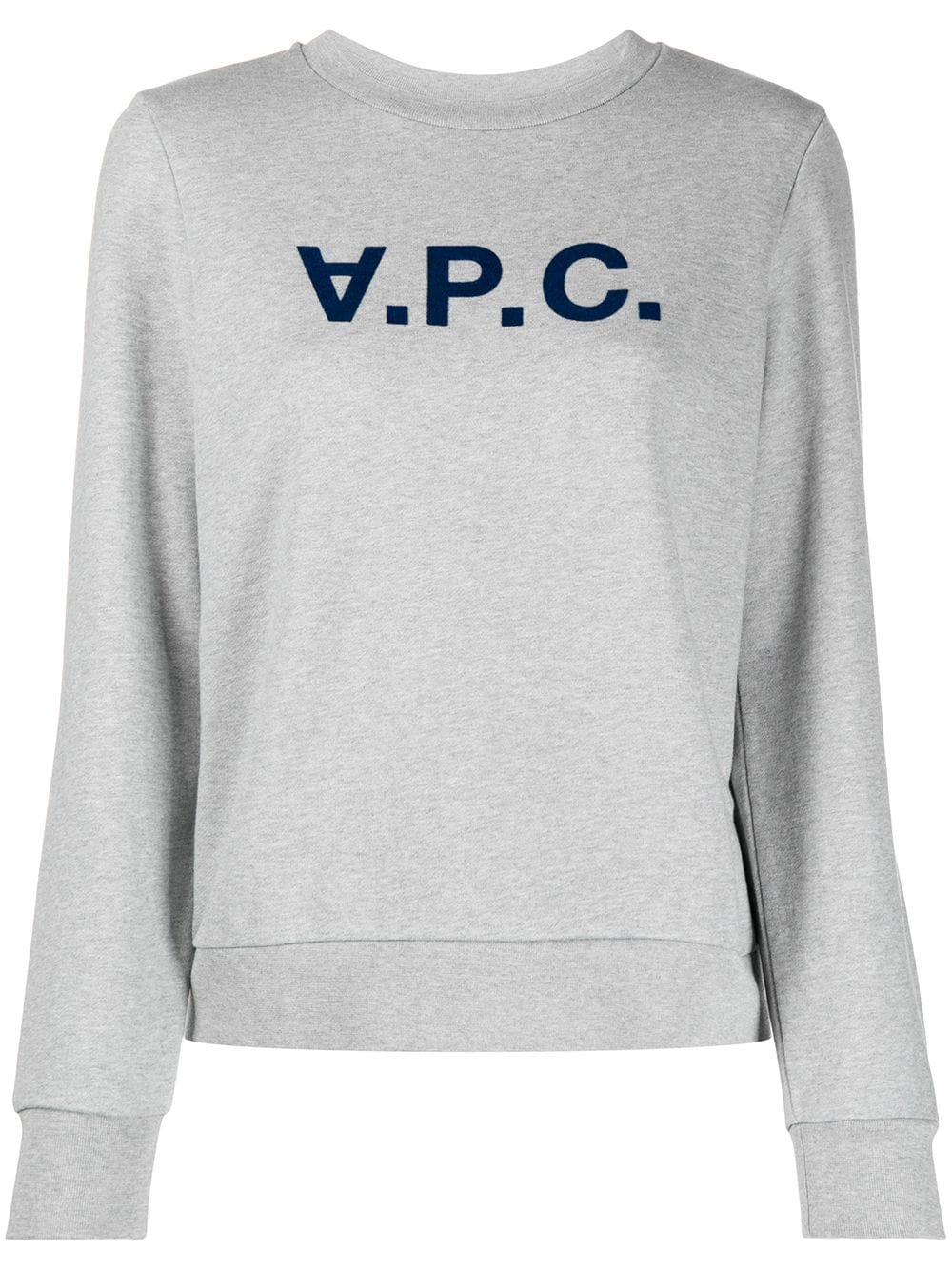 A.P.C. logo print sweatshirt - Grey von A.P.C.