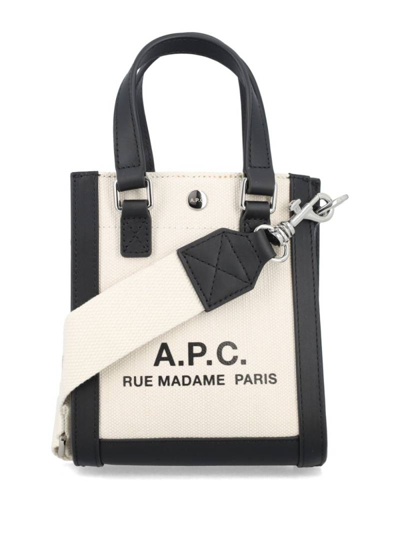 A.P.C. mini Camille 2.0 canvas tote bag - Neutrals von A.P.C.