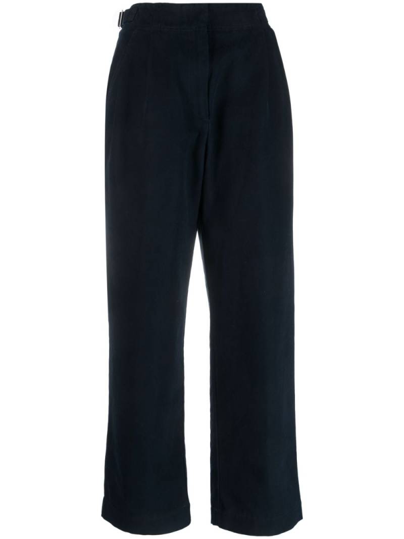 A.P.C. pleat-detail wide-leg cotton trousers - Blue von A.P.C.