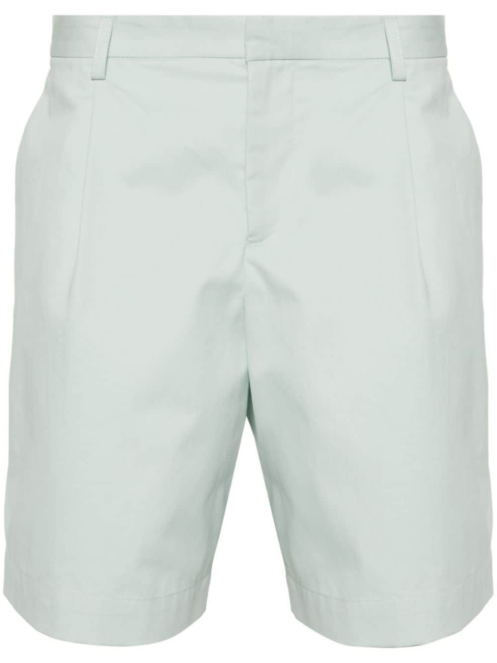 A.P.C. pleated cotton shorts - Green von A.P.C.