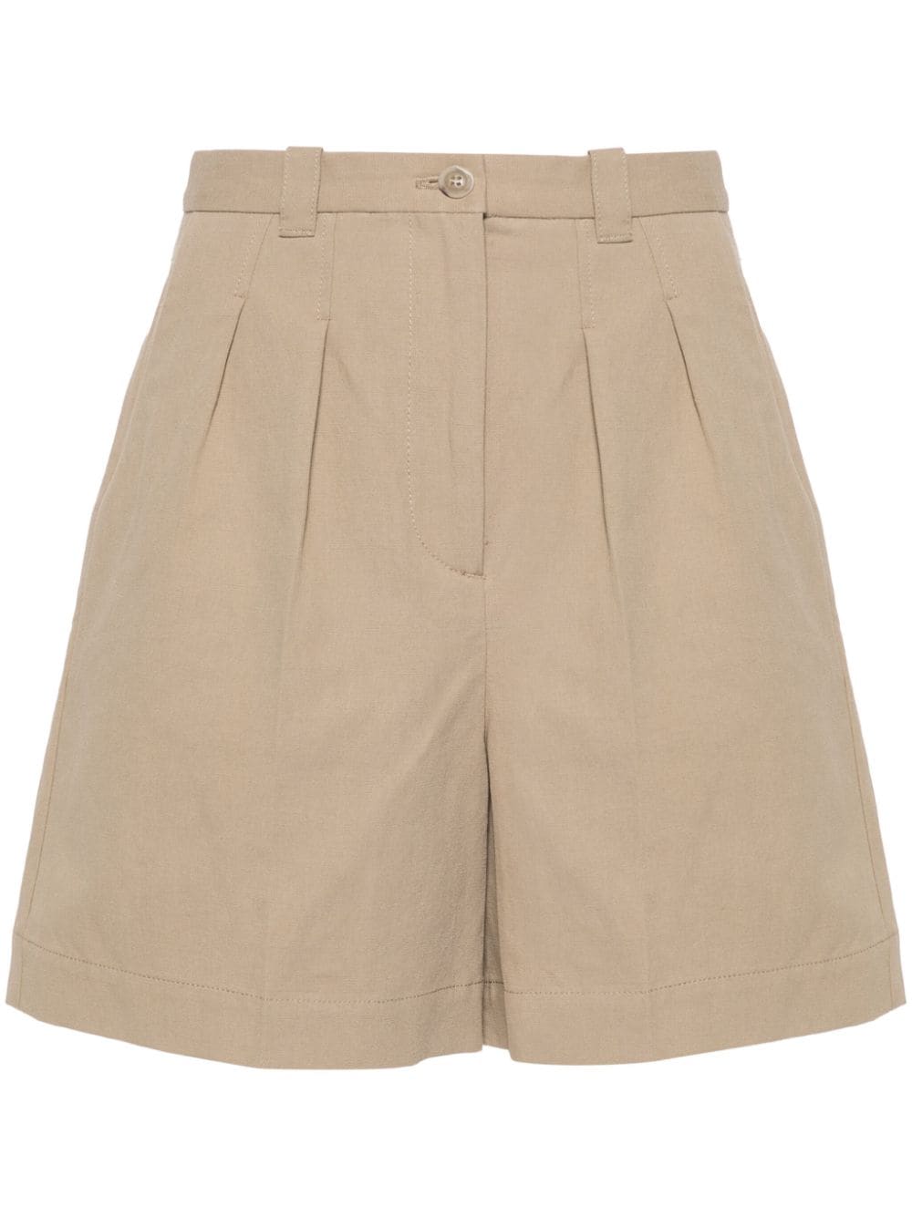 A.P.C. poplin cotton-blend shorts - Neutrals von A.P.C.