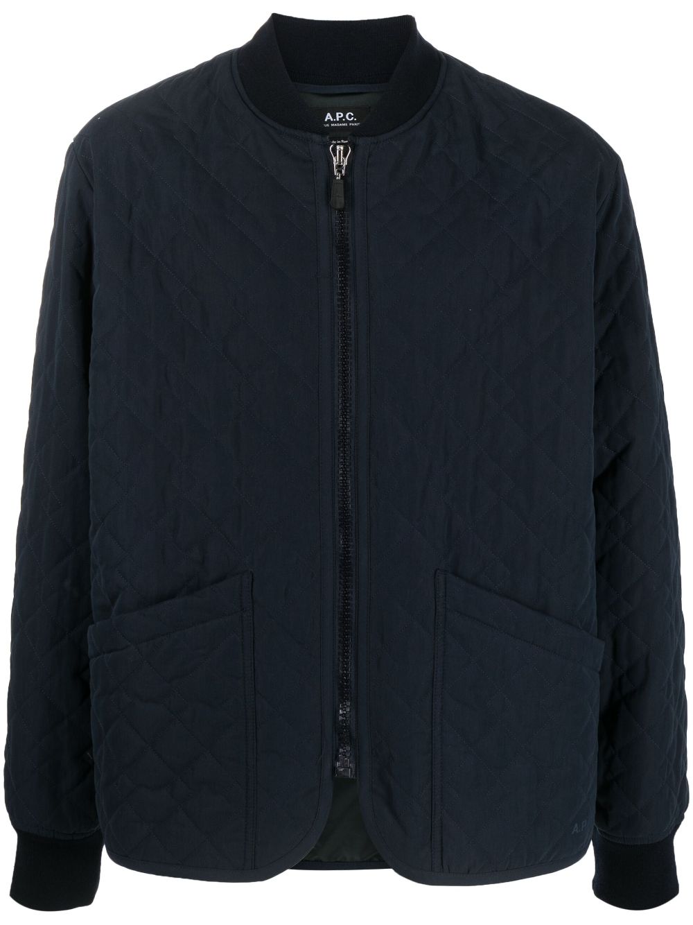 A.P.C. quilted bomber jacket - Blue von A.P.C.